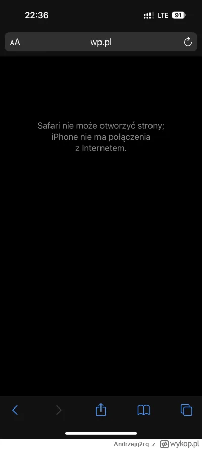 Andrzejq2rq - Safari nie działa mi na danych mobilnych, na WiFi normalnie śmiga, miał...