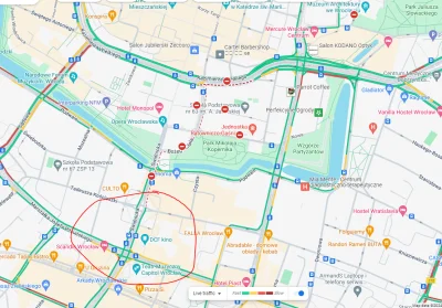 PurpleHaze - @jestemtunew: to pokazuje gmaps i traffic, jesli blokada przesunie sie (...