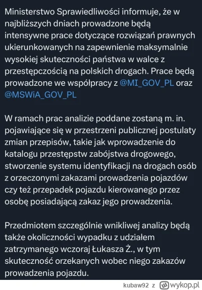 kubaw92 - Z oficjalnego profilu Ministerstwa Sprawiedliwości na X

Liczę, że naprawdę...