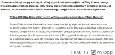 l--RAD--l - #wislakrakow 
Najpierw mówił o końcu marca, później o 15 kwietnia a teraz...