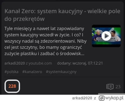 arkadi2020 - Super ten wykop. Jedno znalezisko przez ponad pół roku które dostało się...