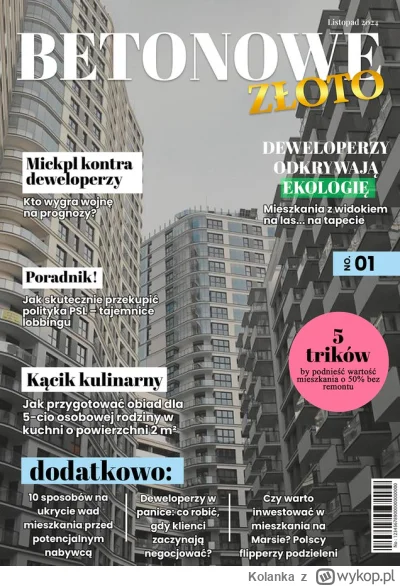 Kolanka - Miesięcznik Betonowe Złoto potrzebuje pomocy w marketingu ( ͡º ͜ʖ͡º)

#nier...