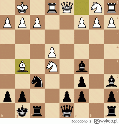 Rogogon5 - #szachy Czarny ma tu fajną kombinację.