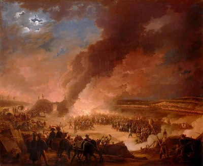 Loskamilos1 - Napoleon wizytujący swoje wojska w wieczór przed bitwą o Austerlitz, 1 ...
