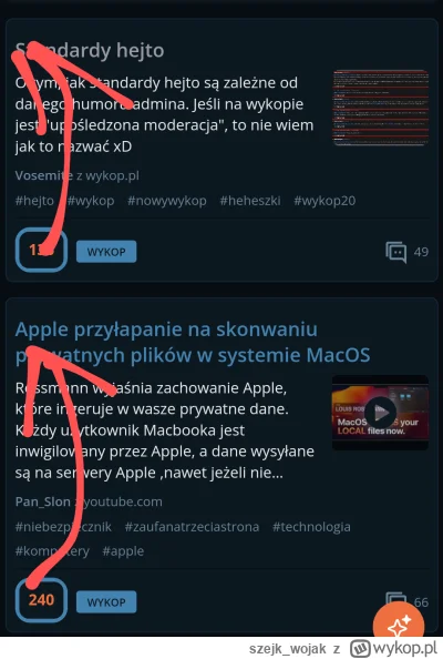 szejk_wojak - #wykop 

@wykop możecie zmienić na wersji mobilnej layout znalezisk? St...