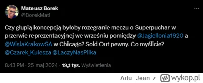 Adu_Jean - #mecz Tego to już totalnie #!$%@?ło. Tak kluby, które będą wtedy w trakcie...