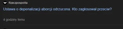 dotankowany_noca - Nie sprawdzałem dziś polityki- świetny news
#aborcja #polityka
XD