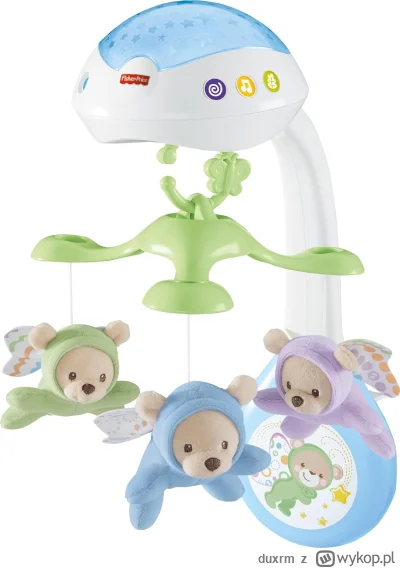 duxrm - Wysyłka z magazynu: PL
Fisher-Price Karuzela z misiami 3 w 1 z dźwiękami i po...