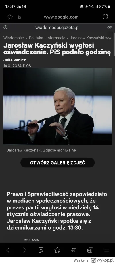 Wasky - Mlaskacz znowu zaspał?? czy robią wcześniej nagranie przed publikacja??

#tvp...