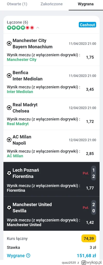 quaz2020 - #mecz #bukmacherka 
dobra ja już pare groszy zarobiłem teraz w drugiej poł...