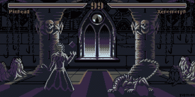 GARN - #pixelart #gif autor: Gupman | Aliens Vs Hellraiser Fighter Game Mock-up