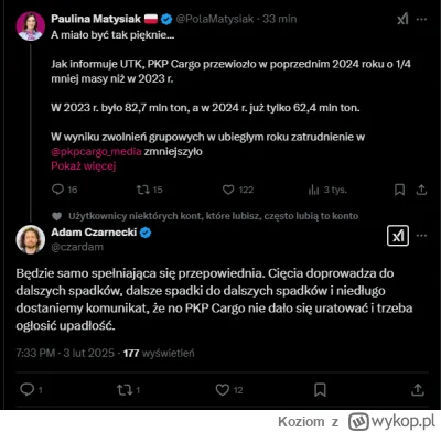 Koziom - Przez gardło jednemu i drugiemu nie przejdzie kto doprowadził do obecnej syt...