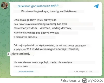 FalseIdeas - Faktycznie żona wielkiego mobilizatora potwierdza na jego kanale zatrzym...