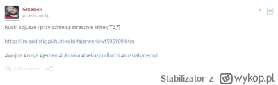 Stabilizator - Grzesiuk nie podumał  wrzucił link do sadistica gdzie rzekomo huti ata...