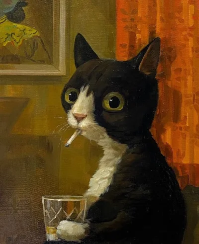 PeterWeiss - Nie mogę z tego kota xD

#malarstwo #sztuka #obrazy #smiesznekotki

@Ali...