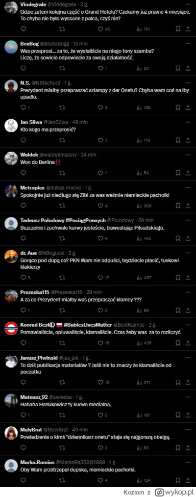 Koziom - Harłukowicz odpowiedział redaktorowi Niezależnej na jego spin, że Onet nie z...