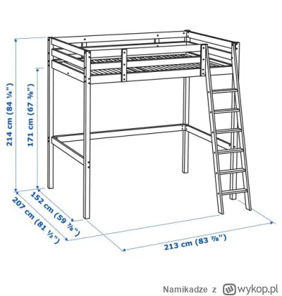 Namikadze - Hejka,
Mam łóżko piętrowe Hemnes z IKEA, chciałam je postawić w małym pok...