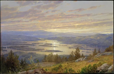 Loskamilos1 - "Lake Squam from Red Hill", obraz autorstwa Williama Trosta Richardsa z...