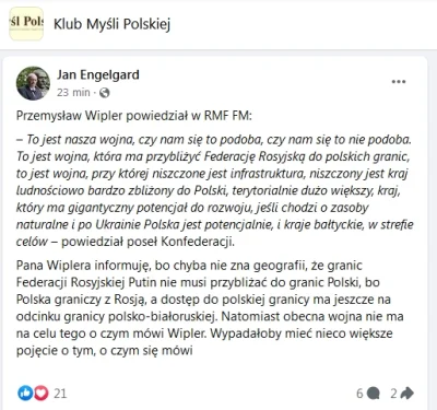 wshk - Kiedy ktoś z konfederosji powie coś z sensem towarzysze muszą od razu wydać de...