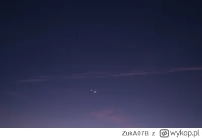 ZukA07B - Dzisiaj udało się zrobić zdjęcie Wenus i Jowisza w gwiazdozbiorze ryb. Jak ...