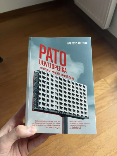 Szalom - Polecam książkę Bartosza Józefiaka: "Patodeweloperka - To nie jest kraj do m...