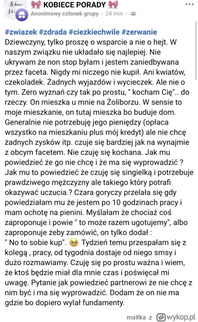 malfka - chłop płaci rachunki oraz ratę kredytu roszczeniowej p00lce a ta skacze po k...