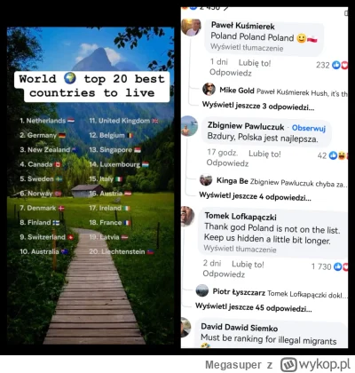Megasuper - Jakaś zagraniczna strona udostępnia taki post no i Polacy się zesrali xD