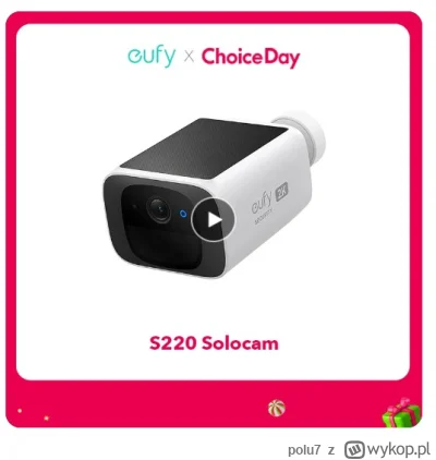 polu7 - Eufy Security S220 SoloCam Solar Security Camera
Cena: 76.45$ (300.03 zł) | N...