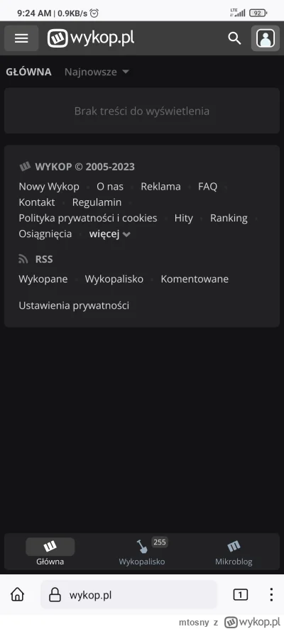 mtosny - Dziwnie to wyglądało, normalnie jakbym wszystko miał na czarnej liście :)