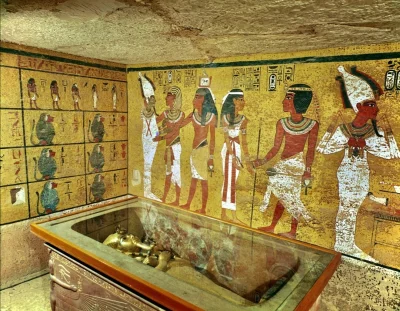 Loskamilos1 - Komnata grobowa będąca miejscem spoczynku Tutanchamona, władcy Egiptu, ...