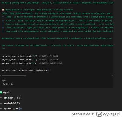 Stanislavv - @SzubiDubiDu: Wkleiłem do google docs i jest to en dash. 

— <- em dash ...