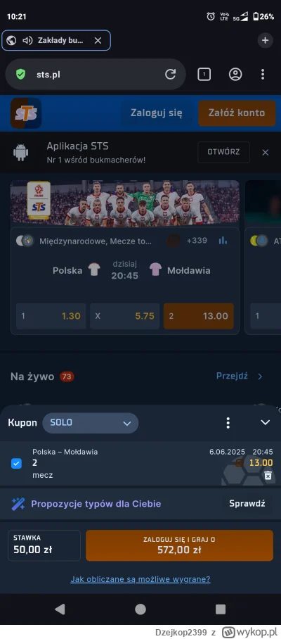 Dzejkop2399 - @Dzejkop2399 572zl do wyciągnięcia. To się nie może nie udać xD