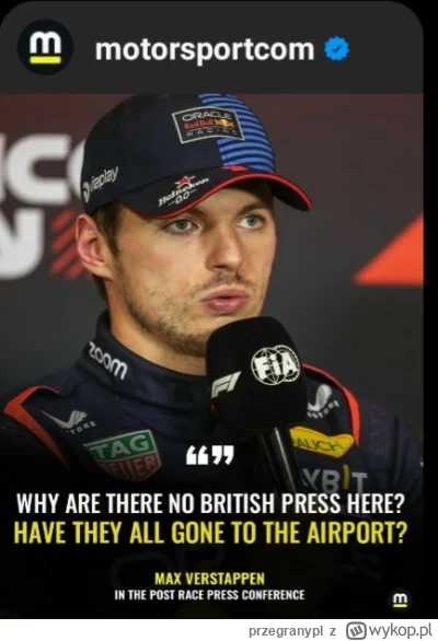 przegranypl - Max króciutko. Gdzie jesteś brytyjska mafio?
#f1