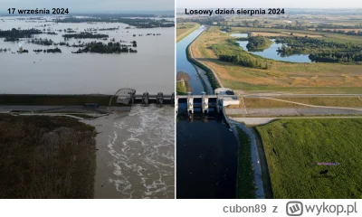 cubon89 - Zbiornik Racibórz Dolny, 17 września vs. losowy dzień sierpnia.

#powodz #p...