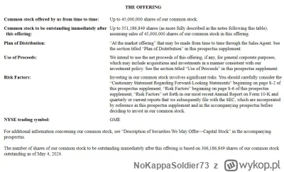 NoKappaSoldier73 - Gamestop wnosi o sprzedaż 45 milionów akcji. #gielda #gme