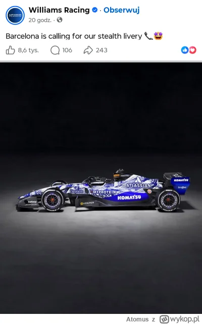 Atomus - #f1 co ten Williams xD