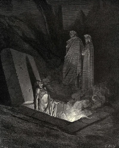 GARN - #sztuka #art #ilustracja autor: Gustave Doré (French, 1832–1883) | Farinata (p...