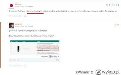 cwlmod - @Vinizius: Buahaha a ty dalej nie znasz przepisów i się do innych sapiesz? x...