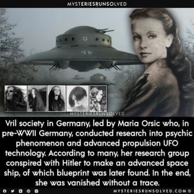wfyokyga - Jak myślicie czy Maria Orsic poleciała z ufokosmitami w kosmos?
#ufo #teor...
