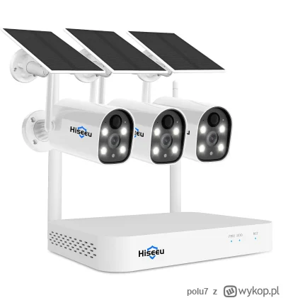 polu7 - Hiseeu 2K HD Wireless Solar 3 Camera Kit w cenie 229.99$ (995.22 zł) | Najniż...