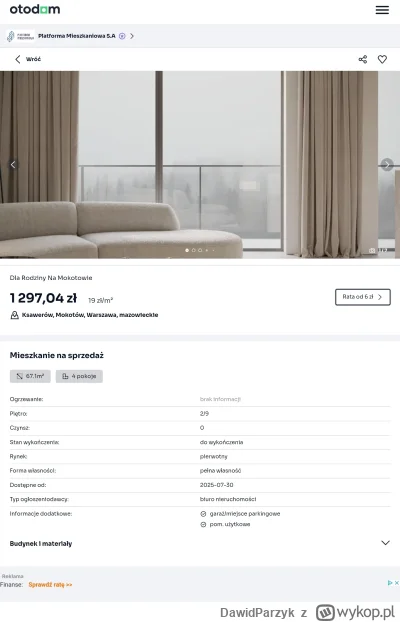 DawidParzyk - Mówiliście, że ceny nie spadają, a tu proszę 67.1 m2 za 1297.04 zł

htt...