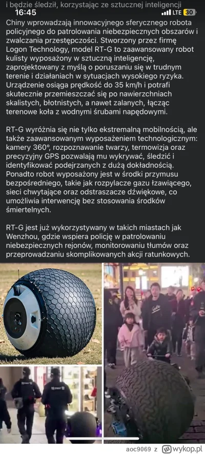 aoc9069 - Chiny: robocop na kole 
Polska: dopłaty dla developerów 

#polska #develope...