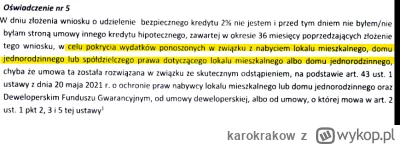 karokrakow - @UlanyD: Z tego co widzę, to składa się oświadczenie że nie ma się hipot...