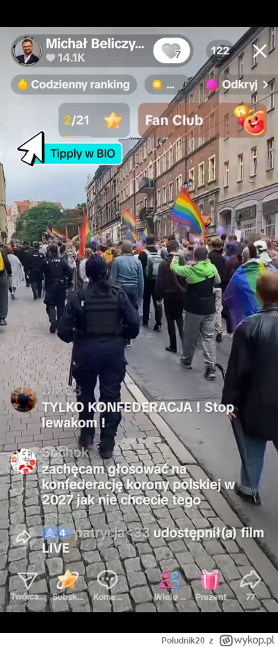 Poludnik20 - TERAZ, LIVE. Parada Równości w Katowicach. 

https://vm.tiktok.com/ZNHtp...