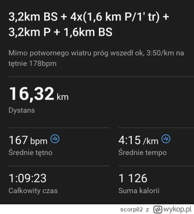 scorp02 - 50 915,76 - 16,32 = 50 899,44

Dzisiaj bydle progowe boże. 
3,2km BS + 4x(...