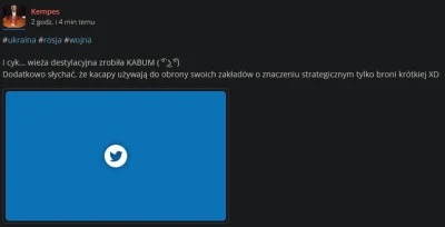 bregath - Czy ktoś wie dlaczego Tweety się nie wyświetlają mi na wykopie? 
Wyglada to...