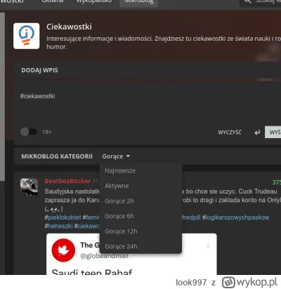 look997 - Takie uproszczenie menu Mikrobloga:
#wykopchangelog #wykop #nowywkop #wykop...