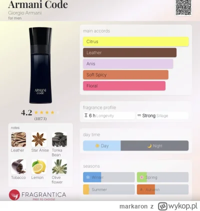 markaron - Podzielę się mililitrami Armani Code EdT zakupionym na ostatniej promce w ...