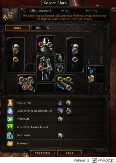 Valmar - #pathofexile 

Dziękuję ci najemniku ( ͡° ͜ʖ ͡°)
Lvl 39.
Niby SSF ale Divine...