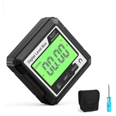 n____S - ❗ Digital Angle Gauge 10mm Magnetic Protractor Inclinometer Level Angle Find...